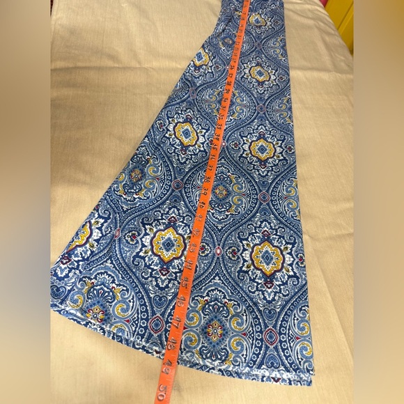 TOMMY HILFIGER Blue and Yellow paisley Backless Dress size 4 - Picture 14 of 14